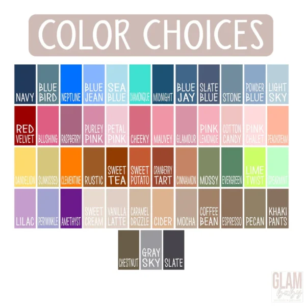 color choices sheet